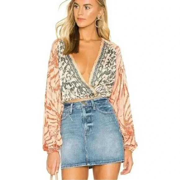 Free People Cruisin Together Surplice Top Size S NWT - Picture 8 of 8